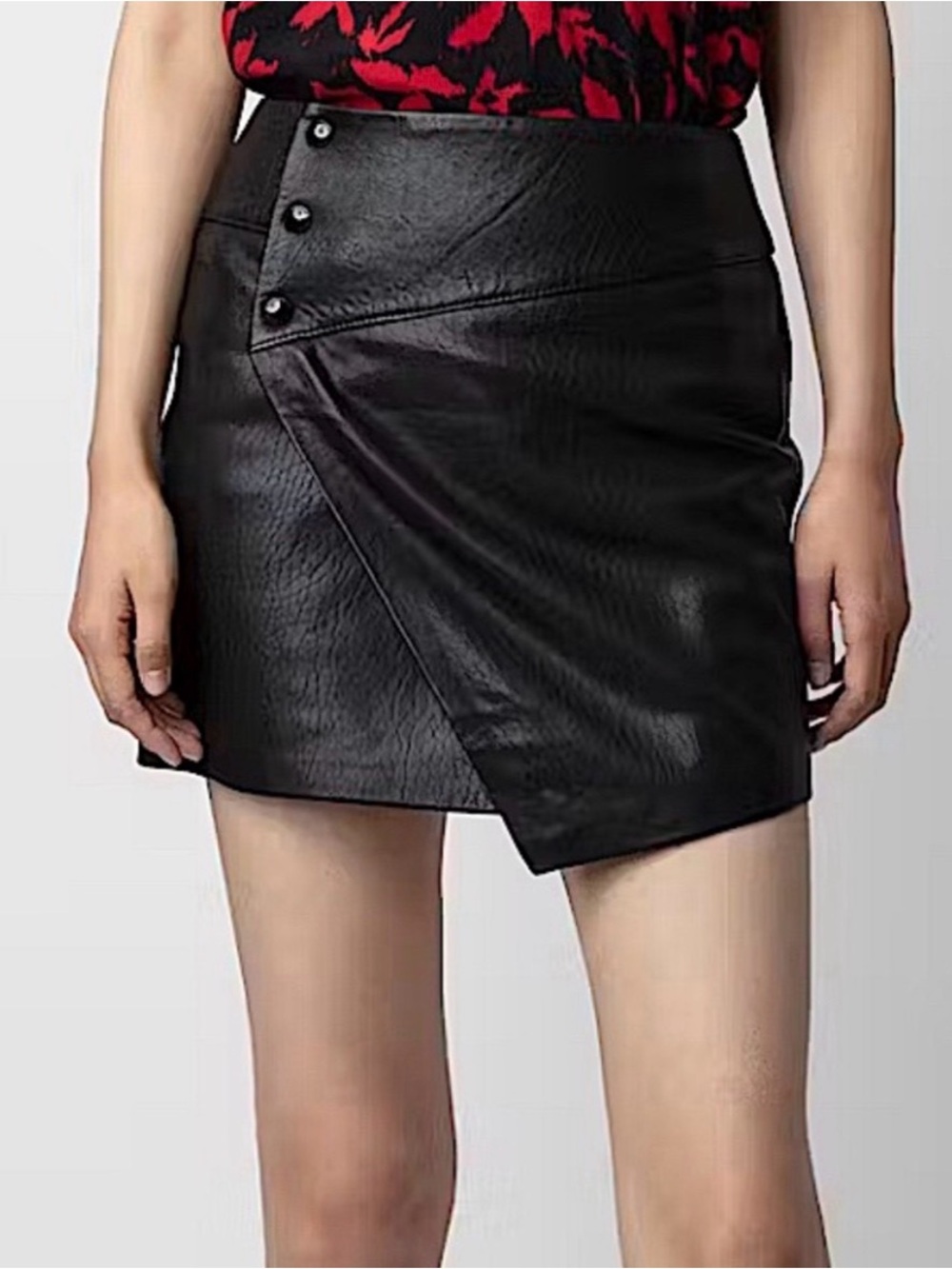 Black Leather Zadig and Voltaire Skirt - Picture 3 of 5